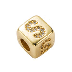 3 pezzi braccialetto con perline con lettera inglese in ottone micro-intarsiato coppia cordino rosso tirare gioielli braccialetto fai da te, A, B, C, D, E, F, G, H, I, J, K, L, M, N, O, P, Q, R, S, T, U, V, W, X