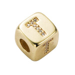 3 pezzi braccialetto con perline con lettera inglese in ottone micro-intarsiato coppia cordino rosso tirare gioielli braccialetto fai da te, A, B, C, D, E, F, G, H, I, J, K, L, M, N, O, P, Q, R, S, T, U, V, W, X
