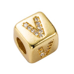 3 pezzi braccialetto con perline con lettera inglese in ottone micro-intarsiato coppia cordino rosso tirare gioielli braccialetto fai da te, A, B, C, D, E, F, G, H, I, J, K, L, M, N, O, P, Q, R, S, T, U, V, W, X