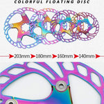 Disco freno a disco a sei chiodi per mountain bike da strada IIIPRO disco flottante, 140mm, 160mm, 180mm, 203mm