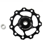 4 PCS MEROCA Cuscinetti In Metallo Mountain Bike Bici Da Strada Deragliatore Posteriore Ruota Guida 11T/13T Ruota Guida, 11T Black, 13T Black, 11T Red, 13T Red, 11T Blue, 13T Blue, 11T Purple, 13T Purple, 11T Silver, 13T Silver                         ...