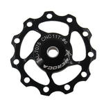4 PCS MEROCA Cuscinetti In Metallo Mountain Bike Bici Da Strada Deragliatore Posteriore Ruota Guida 11T/13T Ruota Guida, 11T Black, 13T Black, 11T Red, 13T Red, 11T Blue, 13T Blue, 11T Purple, 13T Purple, 11T Silver, 13T Silver                         ...