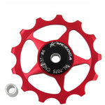 4 PCS MEROCA Cuscinetti In Metallo Mountain Bike Bici Da Strada Deragliatore Posteriore Ruota Guida 11T/13T Ruota Guida, 11T Black, 13T Black, 11T Red, 13T Red, 11T Blue, 13T Blue, 11T Purple, 13T Purple, 11T Silver, 13T Silver                         ...