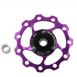 4 PCS MEROCA Cuscinetti In Metallo Mountain Bike Bici Da Strada Deragliatore Posteriore Ruota Guida 11T/13T Ruota Guida, 11T Black, 13T Black, 11T Red, 13T Red, 11T Blue, 13T Blue, 11T Purple, 13T Purple, 11T Silver, 13T Silver                         ...