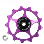 4 PCS MEROCA Cuscinetti In Metallo Mountain Bike Bici Da Strada Deragliatore Posteriore Ruota Guida 11T/13T Ruota Guida, 11T Black, 13T Black, 11T Red, 13T Red, 11T Blue, 13T Blue, 11T Purple, 13T Purple, 11T Silver, 13T Silver                         ...