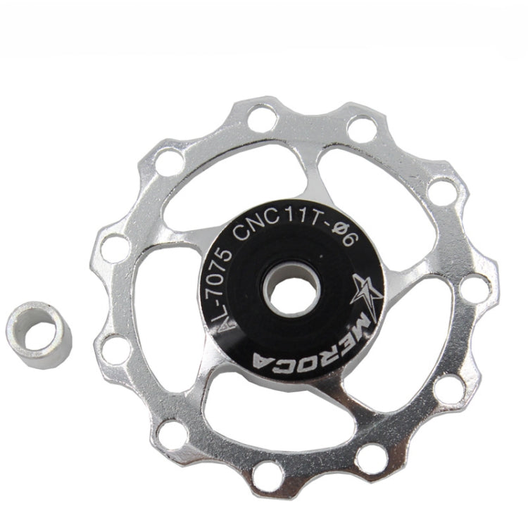 4 PCS MEROCA Cuscinetti In Metallo Mountain Bike Bici Da Strada Deragliatore Posteriore Ruota Guida 11T/13T Ruota Guida, 11T Black, 13T Black, 11T Red, 13T Red, 11T Blue, 13T Blue, 11T Purple, 13T Purple, 11T Silver, 13T Silver                         ...