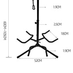 Treppiede Supporto per chitarra con regolazione dell'altezza a tre teste, Three-head Guitar Stand
