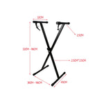 Supporto per organo elettronico a tubo singolo a forma di X, X-shaped Electronic Organ Stand