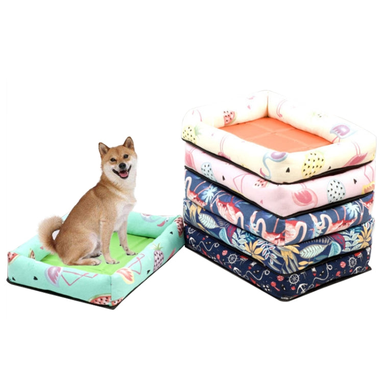 Cuccia per animali domestici con tappetino laterale non rimovibile per animali domestici estivi, S 45X35X6cm, M 53X40X6cm, L 65X55X8cm, XL 83X66X8cm