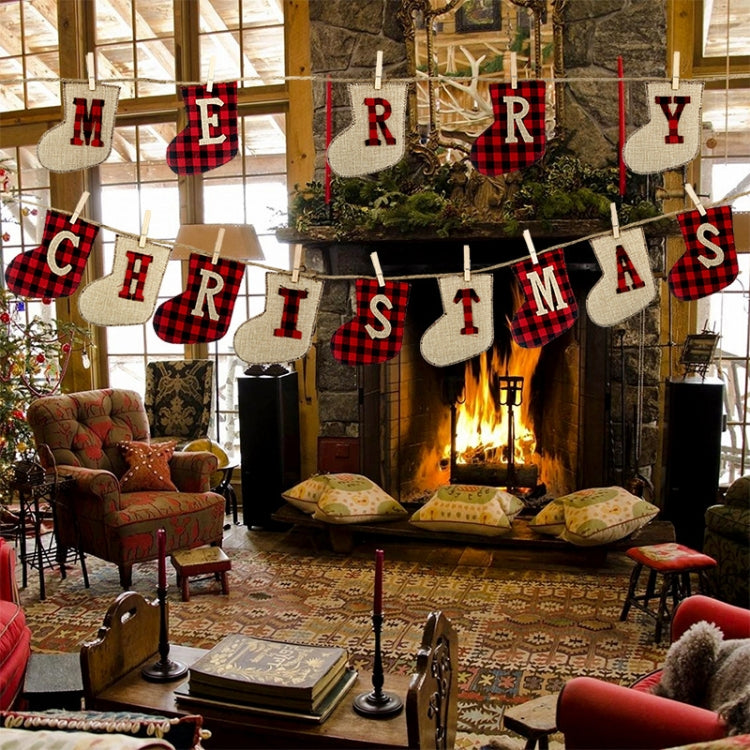Banner natalizio BUON NATALE Decorazione natalizia Bandiera Ciondolo natalizio, MERRY CHRISTMAS Flag