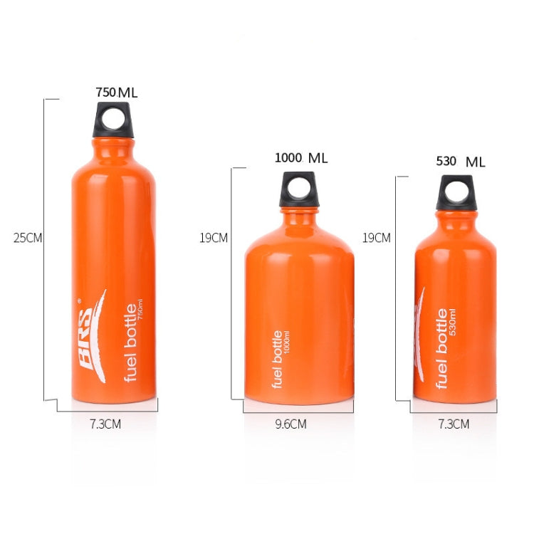 Bottiglia di olio portatile in lega di alluminio BRS per carburante esterno, 750 ML, 1000 ML, 530 ML
