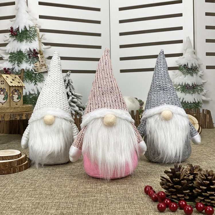 Decorazioni natalizie Decorazioni per finestre per bambole anziane senza volto Bambole decorative, (Grey), (Pink), (White)