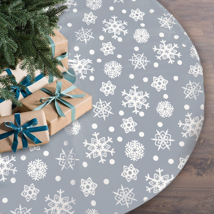 Gonna per albero di Natale fiocchi di neve 122 cm