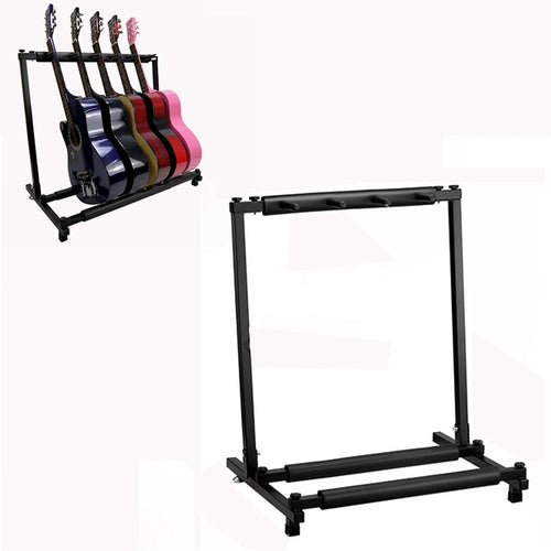 Mensola espositiva per chitarra lunga pieghevole in metallo, Three Racks, Five Racks, Seven Racks, Nine Racks