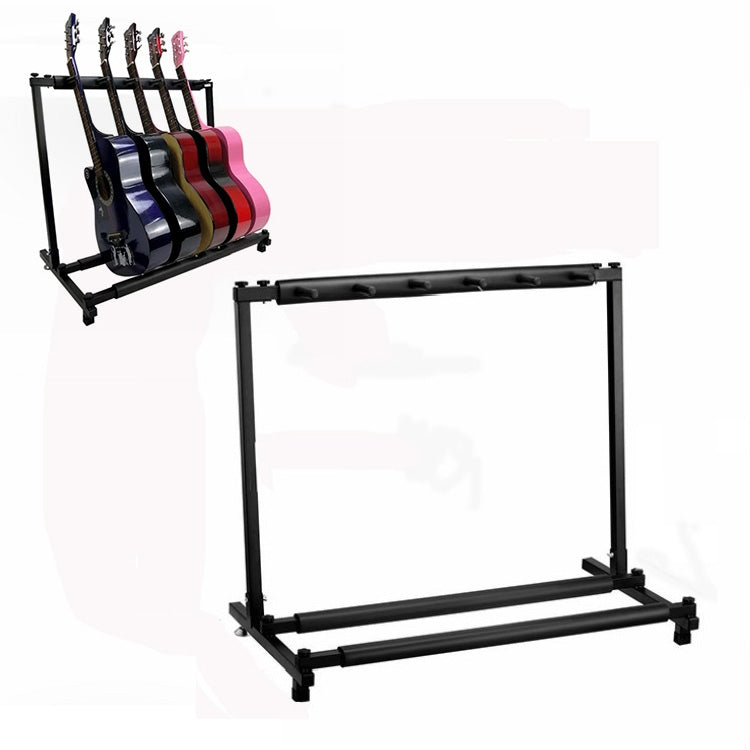 Mensola espositiva per chitarra lunga pieghevole in metallo, Three Racks, Five Racks, Seven Racks, Nine Racks