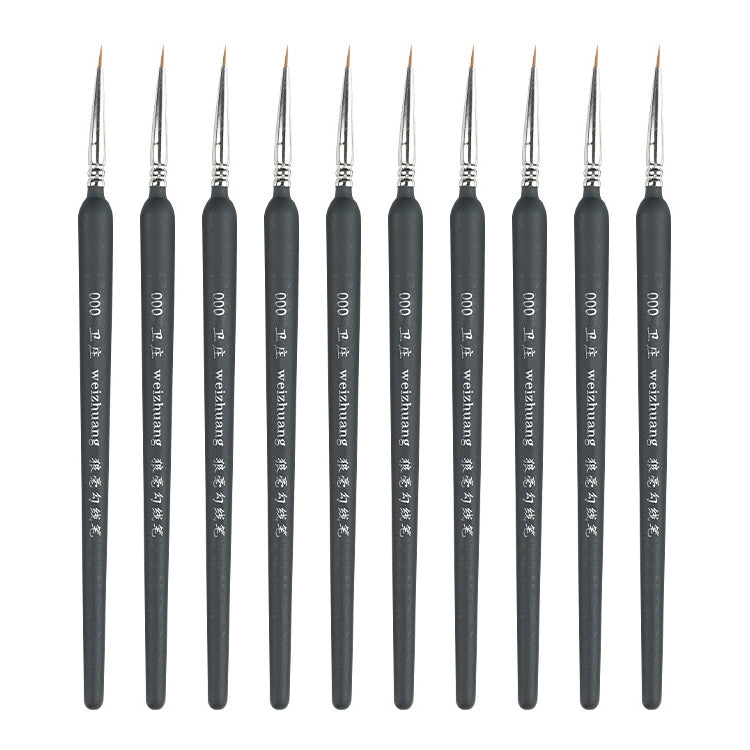 WeiZhuang Hook Line Pen Pittura Acquerello dipinto a mano Lupo Menta Hook Line Pen Pittura Tratto Pennello a linea sottile, 10 PCS 00000 Dark Blue, 10 PCS 000 Dark Blue, 10 PCS 00 Dark Blue, 10 PCS 0 Dark Blue, 10 PCS 1 Dark Blue, 10 PCS 2 Dark Blue   ...