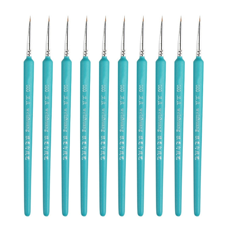 WeiZhuang Hook Line Pen Pittura Acquerello dipinto a mano Lupo Menta Hook Line Pen Pittura Tratto Pennello a linea sottile, 10 PCS 00000 Dark Blue, 10 PCS 000 Dark Blue, 10 PCS 00 Dark Blue, 10 PCS 0 Dark Blue, 10 PCS 1 Dark Blue, 10 PCS 2 Dark Blue   ...