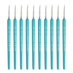 WeiZhuang Hook Line Pen Pittura Acquerello dipinto a mano Lupo Menta Hook Line Pen Pittura Tratto Pennello a linea sottile, 10 PCS 00000 Dark Blue, 10 PCS 000 Dark Blue, 10 PCS 00 Dark Blue, 10 PCS 0 Dark Blue, 10 PCS 1 Dark Blue, 10 PCS 2 Dark Blue   ...