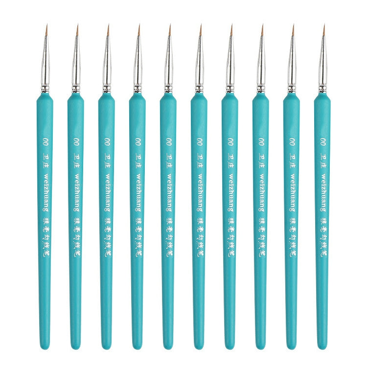 WeiZhuang Hook Line Pen Pittura Acquerello dipinto a mano Lupo Menta Hook Line Pen Pittura Tratto Pennello a linea sottile, 10 PCS 00000 Dark Blue, 10 PCS 000 Dark Blue, 10 PCS 00 Dark Blue, 10 PCS 0 Dark Blue, 10 PCS 1 Dark Blue, 10 PCS 2 Dark Blue   ...