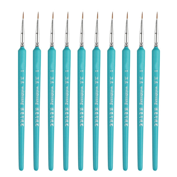 WeiZhuang Hook Line Pen Pittura Acquerello dipinto a mano Lupo Menta Hook Line Pen Pittura Tratto Pennello a linea sottile, 10 PCS 00000 Dark Blue, 10 PCS 000 Dark Blue, 10 PCS 00 Dark Blue, 10 PCS 0 Dark Blue, 10 PCS 1 Dark Blue, 10 PCS 2 Dark Blue   ...