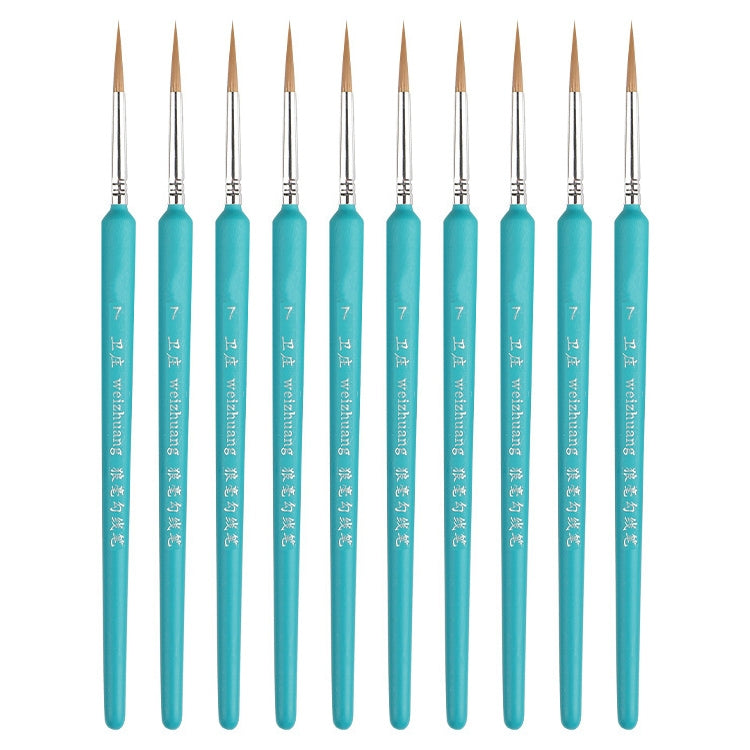 WeiZhuang Hook Line Pen Pittura Acquerello dipinto a mano Lupo Menta Hook Line Pen Pittura Tratto Pennello a linea sottile, 10 PCS 00000 Dark Blue, 10 PCS 000 Dark Blue, 10 PCS 00 Dark Blue, 10 PCS 0 Dark Blue, 10 PCS 1 Dark Blue, 10 PCS 2 Dark Blue   ...