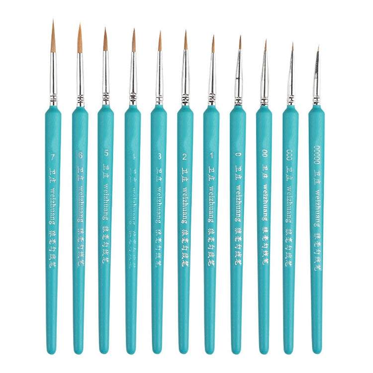 WeiZhuang Hook Line Pen Pittura Acquerello dipinto a mano Lupo Menta Hook Line Pen Pittura Tratto Pennello a linea sottile, 10 PCS 00000 Dark Blue, 10 PCS 000 Dark Blue, 10 PCS 00 Dark Blue, 10 PCS 0 Dark Blue, 10 PCS 1 Dark Blue, 10 PCS 2 Dark Blue   ...