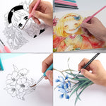 WeiZhuang Hook Line Pen Pittura Acquerello dipinto a mano Lupo Menta Hook Line Pen Pittura Tratto Pennello a linea sottile, 10 PCS 00000 Pink, 10 PCS 000 Pink, 10 PCS 00 Pink, 10 PCS 0 Pink, 10 PCS 1 Pink, 10 PCS 2 Pink, 10 PCS 3 Pink, 10 PCS 4 Pink   ...