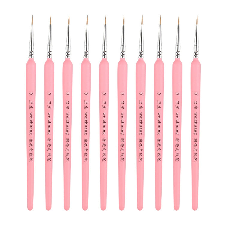 WeiZhuang Hook Line Pen Pittura Acquerello dipinto a mano Lupo Menta Hook Line Pen Pittura Tratto Pennello a linea sottile, 10 PCS 00000 Pink, 10 PCS 000 Pink, 10 PCS 00 Pink, 10 PCS 0 Pink, 10 PCS 1 Pink, 10 PCS 2 Pink, 10 PCS 3 Pink, 10 PCS 4 Pink   ...