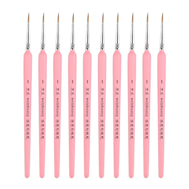 WeiZhuang Hook Line Pen Pittura Acquerello dipinto a mano Lupo Menta Hook Line Pen Pittura Tratto Pennello a linea sottile, 10 PCS 00000 Pink, 10 PCS 000 Pink, 10 PCS 00 Pink, 10 PCS 0 Pink, 10 PCS 1 Pink, 10 PCS 2 Pink, 10 PCS 3 Pink, 10 PCS 4 Pink   ...