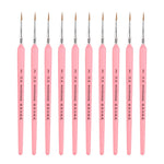 WeiZhuang Hook Line Pen Pittura Acquerello dipinto a mano Lupo Menta Hook Line Pen Pittura Tratto Pennello a linea sottile, 10 PCS 00000 Pink, 10 PCS 000 Pink, 10 PCS 00 Pink, 10 PCS 0 Pink, 10 PCS 1 Pink, 10 PCS 2 Pink, 10 PCS 3 Pink, 10 PCS 4 Pink   ...