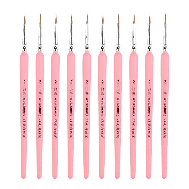WeiZhuang Hook Line Pen Pittura Acquerello dipinto a mano Lupo Menta Hook Line Pen Pittura Tratto Pennello a linea sottile, 10 PCS 00000 Pink, 10 PCS 000 Pink, 10 PCS 00 Pink, 10 PCS 0 Pink, 10 PCS 1 Pink, 10 PCS 2 Pink, 10 PCS 3 Pink, 10 PCS 4 Pink   ...