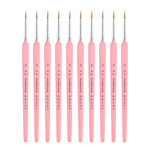 WeiZhuang Hook Line Pen Pittura Acquerello dipinto a mano Lupo Menta Hook Line Pen Pittura Tratto Pennello a linea sottile, 10 PCS 00000 Pink, 10 PCS 000 Pink, 10 PCS 00 Pink, 10 PCS 0 Pink, 10 PCS 1 Pink, 10 PCS 2 Pink, 10 PCS 3 Pink, 10 PCS 4 Pink   ...