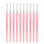 WeiZhuang Hook Line Pen Pittura Acquerello dipinto a mano Lupo Menta Hook Line Pen Pittura Tratto Pennello a linea sottile, 10 PCS 00000 Pink, 10 PCS 000 Pink, 10 PCS 00 Pink, 10 PCS 0 Pink, 10 PCS 1 Pink, 10 PCS 2 Pink, 10 PCS 3 Pink, 10 PCS 4 Pink   ...