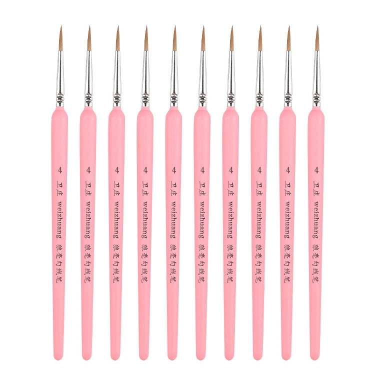 WeiZhuang Hook Line Pen Pittura Acquerello dipinto a mano Lupo Menta Hook Line Pen Pittura Tratto Pennello a linea sottile, 10 PCS 00000 Pink, 10 PCS 000 Pink, 10 PCS 00 Pink, 10 PCS 0 Pink, 10 PCS 1 Pink, 10 PCS 2 Pink, 10 PCS 3 Pink, 10 PCS 4 Pink   ...
