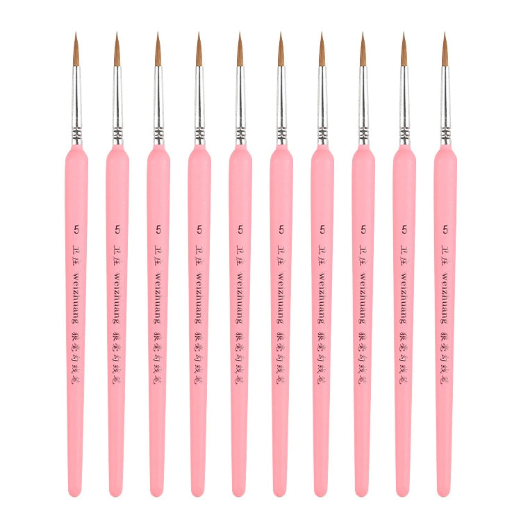 WeiZhuang Hook Line Pen Pittura Acquerello dipinto a mano Lupo Menta Hook Line Pen Pittura Tratto Pennello a linea sottile, 10 PCS 00000 Pink, 10 PCS 000 Pink, 10 PCS 00 Pink, 10 PCS 0 Pink, 10 PCS 1 Pink, 10 PCS 2 Pink, 10 PCS 3 Pink, 10 PCS 4 Pink   ...