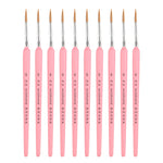 WeiZhuang Hook Line Pen Pittura Acquerello dipinto a mano Lupo Menta Hook Line Pen Pittura Tratto Pennello a linea sottile, 10 PCS 00000 Pink, 10 PCS 000 Pink, 10 PCS 00 Pink, 10 PCS 0 Pink, 10 PCS 1 Pink, 10 PCS 2 Pink, 10 PCS 3 Pink, 10 PCS 4 Pink   ...