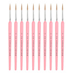 WeiZhuang Hook Line Pen Pittura Acquerello dipinto a mano Lupo Menta Hook Line Pen Pittura Tratto Pennello a linea sottile, 10 PCS 00000 Pink, 10 PCS 000 Pink, 10 PCS 00 Pink, 10 PCS 0 Pink, 10 PCS 1 Pink, 10 PCS 2 Pink, 10 PCS 3 Pink, 10 PCS 4 Pink   ...