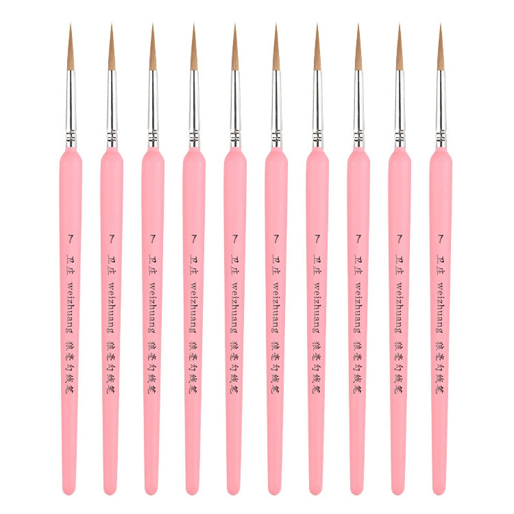 WeiZhuang Hook Line Pen Pittura Acquerello dipinto a mano Lupo Menta Hook Line Pen Pittura Tratto Pennello a linea sottile, 10 PCS 00000 Pink, 10 PCS 000 Pink, 10 PCS 00 Pink, 10 PCS 0 Pink, 10 PCS 1 Pink, 10 PCS 2 Pink, 10 PCS 3 Pink, 10 PCS 4 Pink   ...