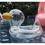 Y-100 Anello da nuoto trasparente per bambini a forma di anatra, Size:70 x 44cm