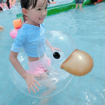 Y-100 Anello da nuoto trasparente per bambini a forma di anatra, Size:70 x 44cm