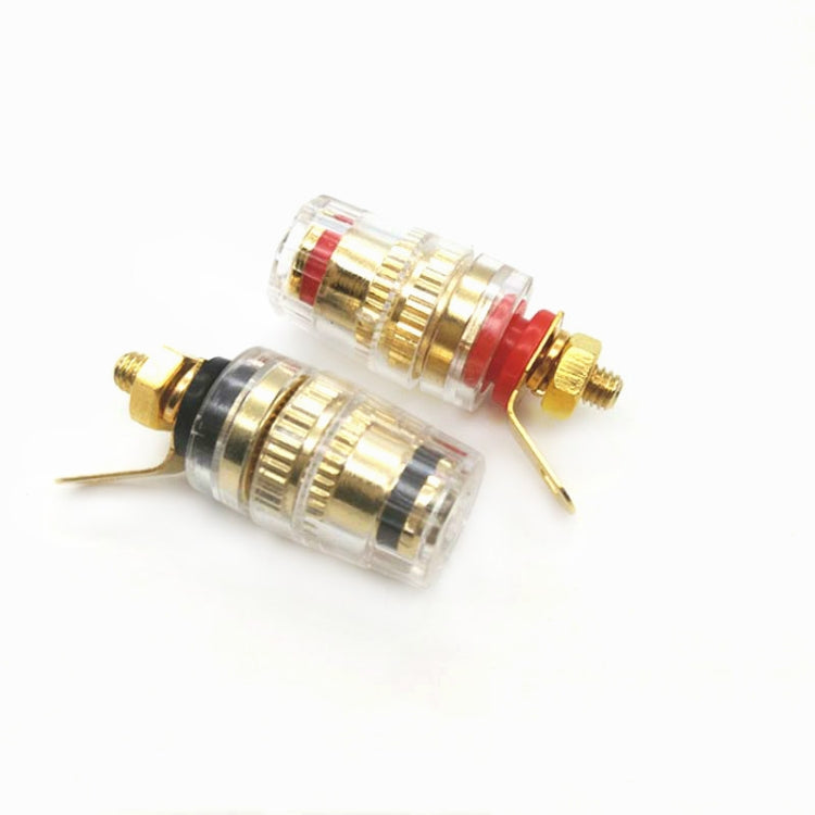 10 pezzi/5 paia di connettori per pannello di ingegneria audio in cristallo trasparente, presa per altoparlante, presa a banana da 4 mm