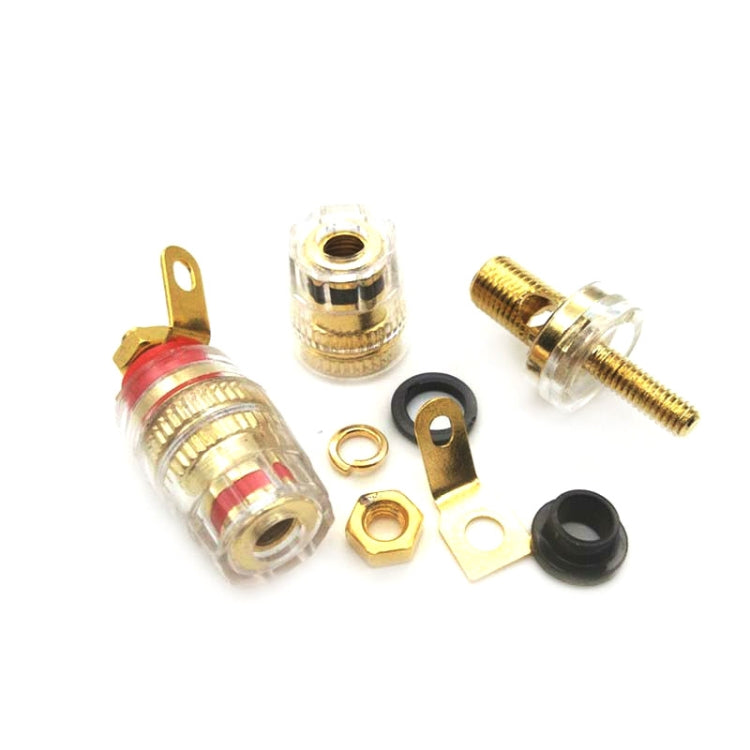 10 pezzi/5 paia di connettori per pannello di ingegneria audio in cristallo trasparente, presa per altoparlante, presa a banana da 4 mm