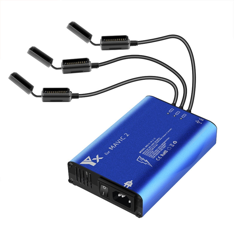 YX Per DJI MAVIC 2 Caricatore in lega di alluminio con interruttore, US Plug, EU Plug, UK Plug, AU Plug