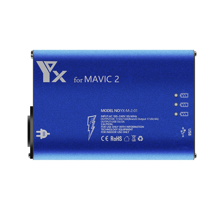 YX Per DJI MAVIC 2 Caricatore in lega di alluminio con interruttore, US Plug, EU Plug, UK Plug, AU Plug