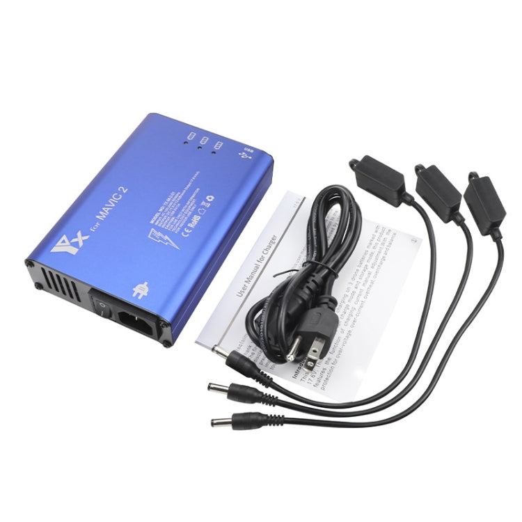 YX Per DJI MAVIC 2 Caricatore in lega di alluminio con interruttore, US Plug, EU Plug, UK Plug, AU Plug
