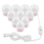 Luce frontale a specchio Specchio per trucco dimmerabile Luce touch control USB, 2 LEDs, 6  LEDs, 10  LEDs, 14  LEDs