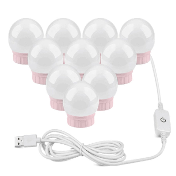 Luce frontale a specchio Specchio per trucco dimmerabile Luce touch control USB, 2 LEDs, 6  LEDs, 10  LEDs, 14  LEDs