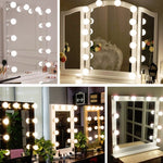 Luce frontale a specchio Specchio per trucco dimmerabile Luce touch control USB, 2 LEDs, 6  LEDs, 10  LEDs, 14  LEDs