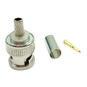 Testa di cablaggio con spina BNC pressata a freddo da 50 pezzi RG58 RG59 RG6U, 58, 59, 60