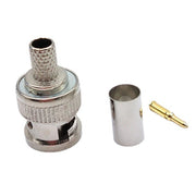 Testa di cablaggio con spina BNC pressata a freddo da 50 pezzi RG58 RG59 RG6U, 58, 59, 60